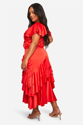 Robe volantée - Rouge