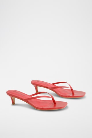 Sandales à talons - Rouge