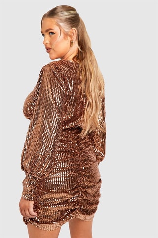 Robe drapée - Marron