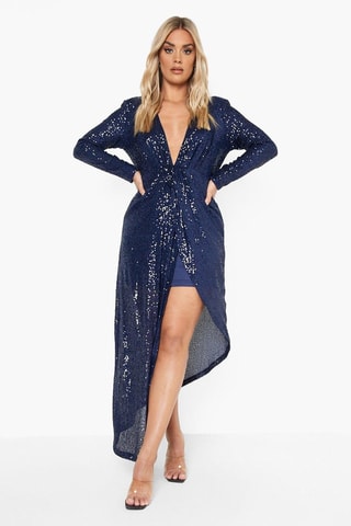Robe portefeuille - Bleu marine
