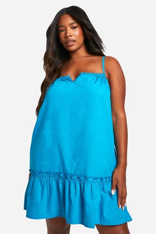Robe trapèze - Bleu cobalt