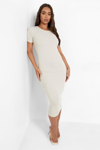 Robe fourreau - Gris clair