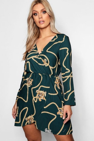 Robe portefeuille - Vert foncé