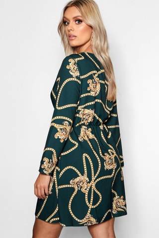 Robe portefeuille - Vert foncé