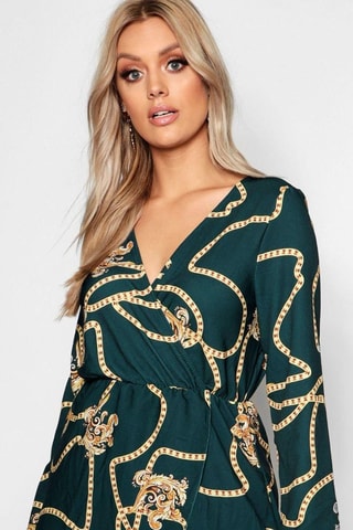 Robe portefeuille - Vert foncé