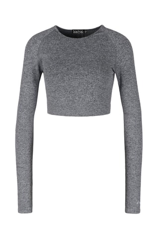 Crop top - Gris foncé chiné