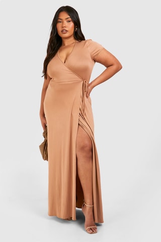 Robe portefeuille - Beige