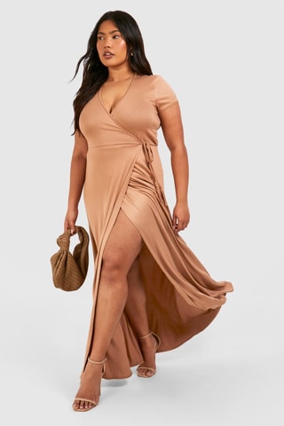 Robe portefeuille - Beige