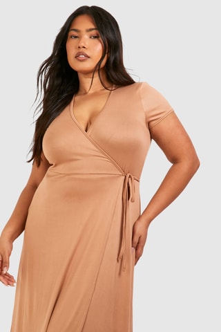 Robe portefeuille - Beige
