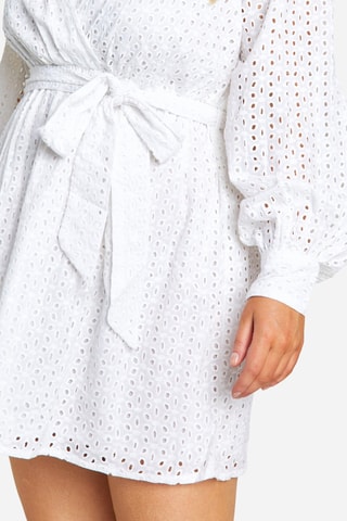 Robe patineuse en broderie anglaise - Blanc