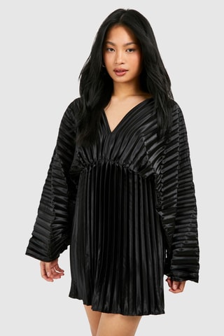 Robe plissée - Noir