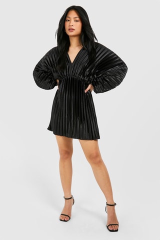 Robe plissée - Noir