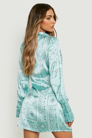 Robe portefeuille - Bleu clair