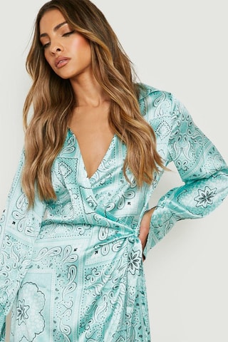 Robe portefeuille - Bleu clair