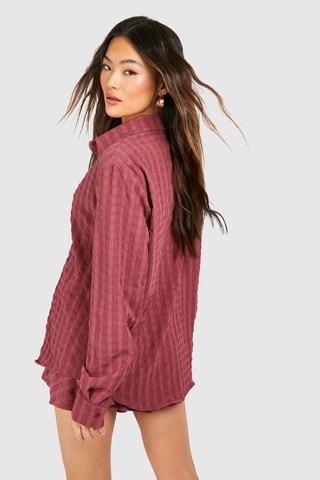 Chemisier et short - Mauve foncé