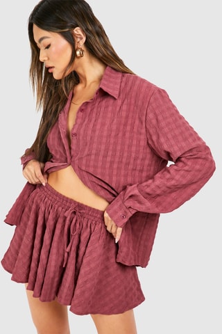 Chemisier et short - Mauve foncé