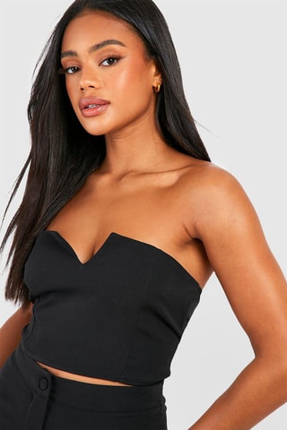 Crop top bustier - Noir