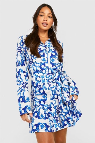 Robe chemise - Bleu roi