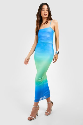 Robe longue dip and dye - Bleu clair