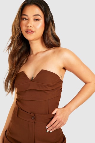 Top bustier - Marron