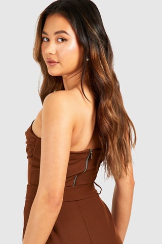 Top bustier - Marron