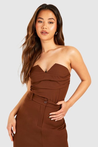 Top bustier - Marron