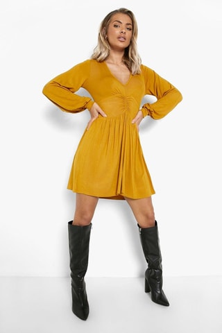Robe patineuse - Moutarde