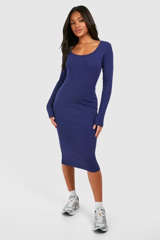 Robe fourreau - Bleu marine