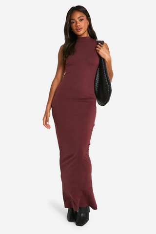 Robe fourreau - Marron