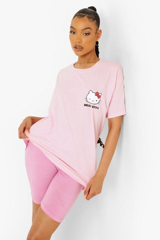 T-shirt oversize Hello Kitty Sanrio - Rose clair