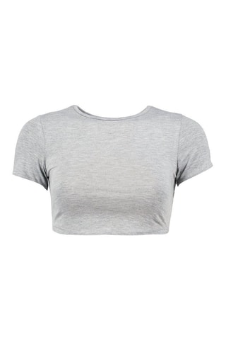 Crop top - Gris clair chiné