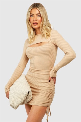 Robe fourreau - Beige
