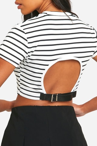 T-shirt cropped - Blanc