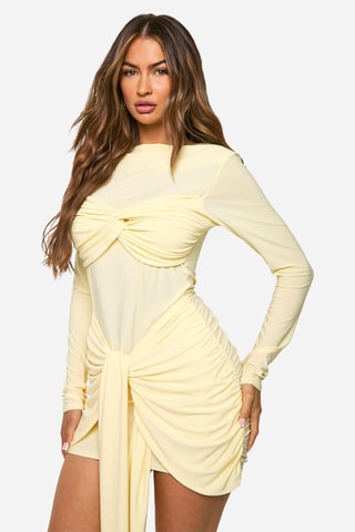 Robe fourreau - Jaune