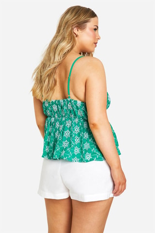 Top en broderie anglaise - Vert