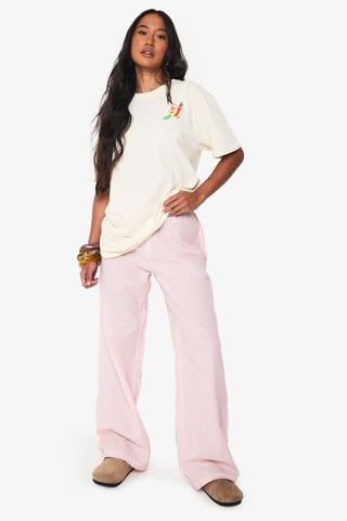 Pantalon wide legs - Rose