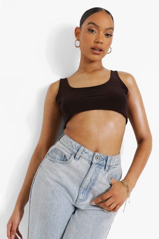 Crop top - Marron foncé
