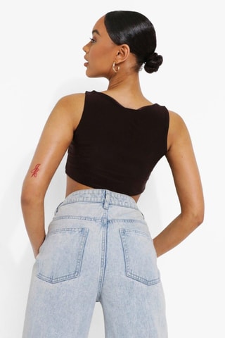 Crop top - Marron foncé