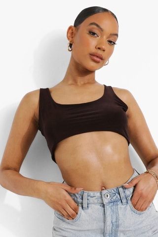 Crop top - Marron foncé
