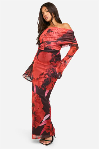 Robe fourreau - Rouge