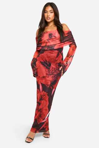 Robe fourreau - Rouge