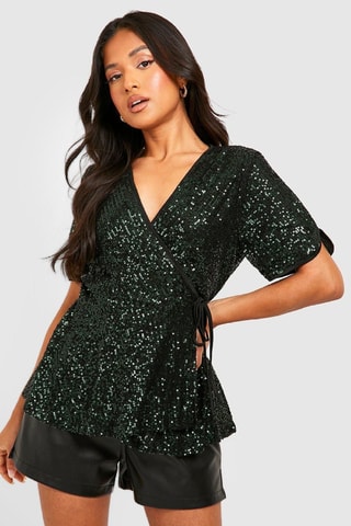Blouse portefeuille - Kaki