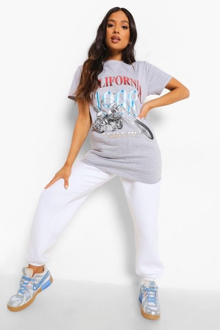 T-shirt oversize - Gris clair chiné