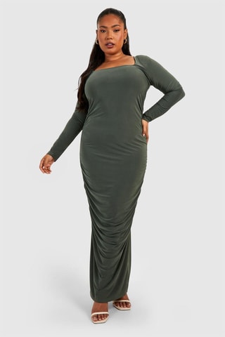 Robe longue - Vert olive