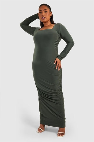 Robe longue - Vert olive