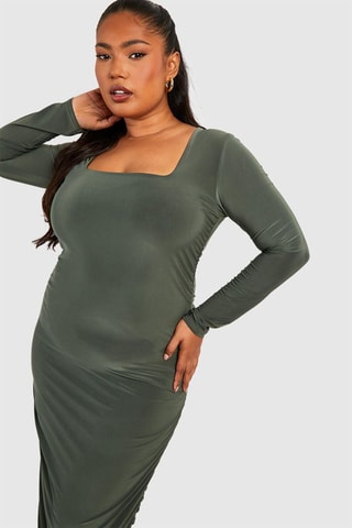 Robe longue - Vert olive
