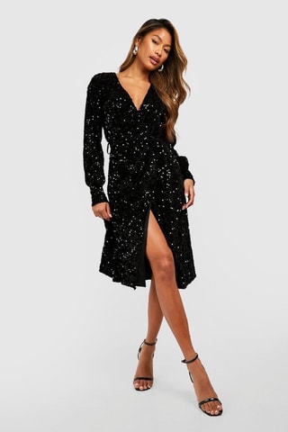Robe portefeuille - Noir