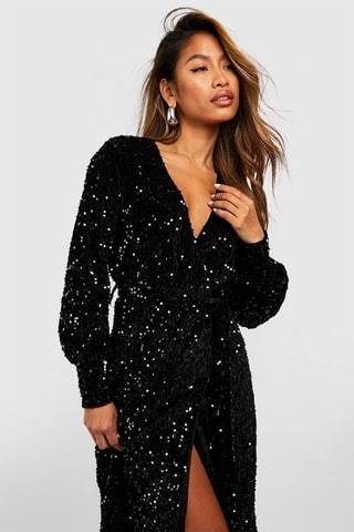 Robe portefeuille - Noir