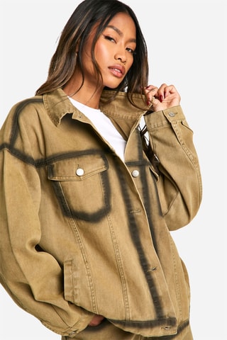 Veste en jean - Beige