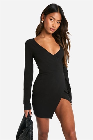 Robe portefeuille - Noir